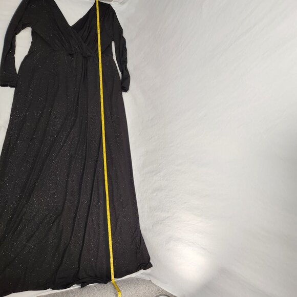 TIFFANY ROSE Maternity Isabella Glitter Black Surplice Dress Size6 USA 14/16. - Picture 12 of 16